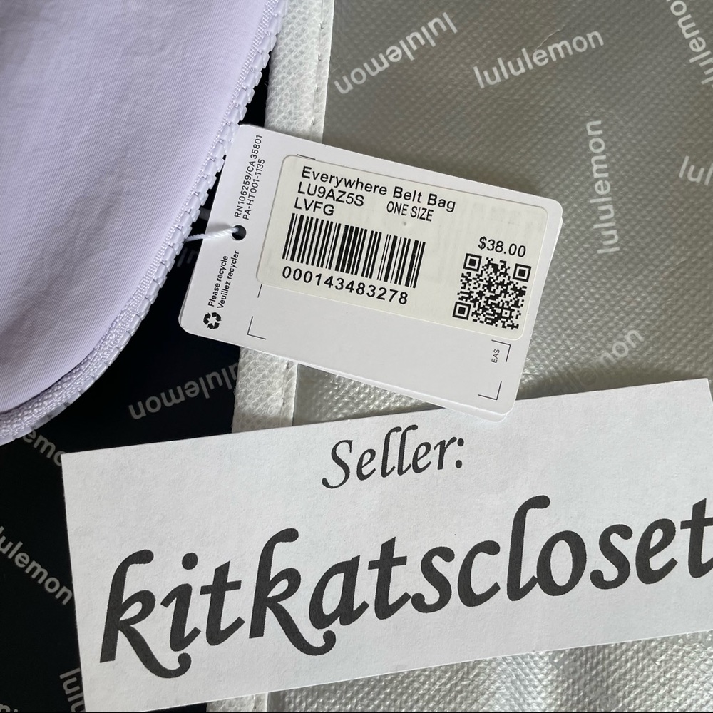 🆕 NWT EXTENDED STRAP lululemon everywhere belt bag - lavender fog - Picture 9 of 14